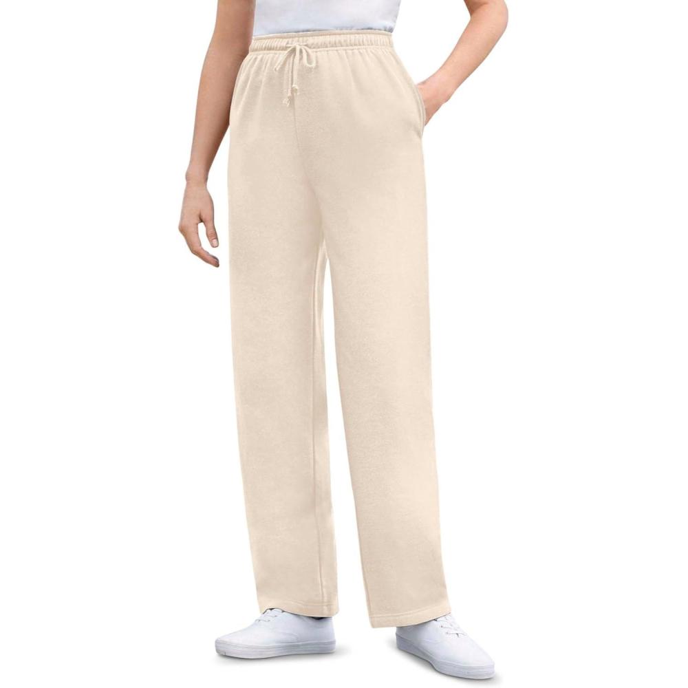 imageWoman Within Plus Size BetterFleece PullOn Drawstring SweatpantsOatmeal