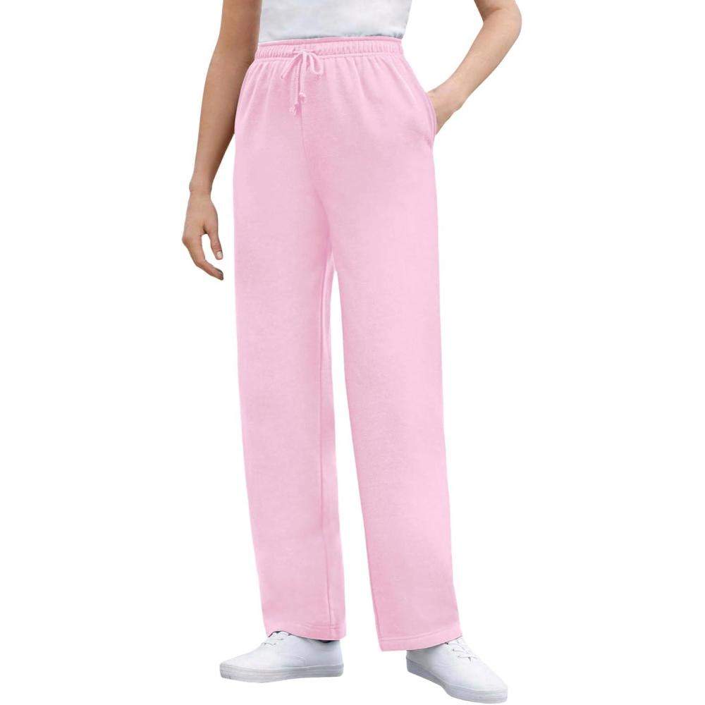 imageWoman Within Plus Size BetterFleece PullOn Drawstring SweatpantsPink