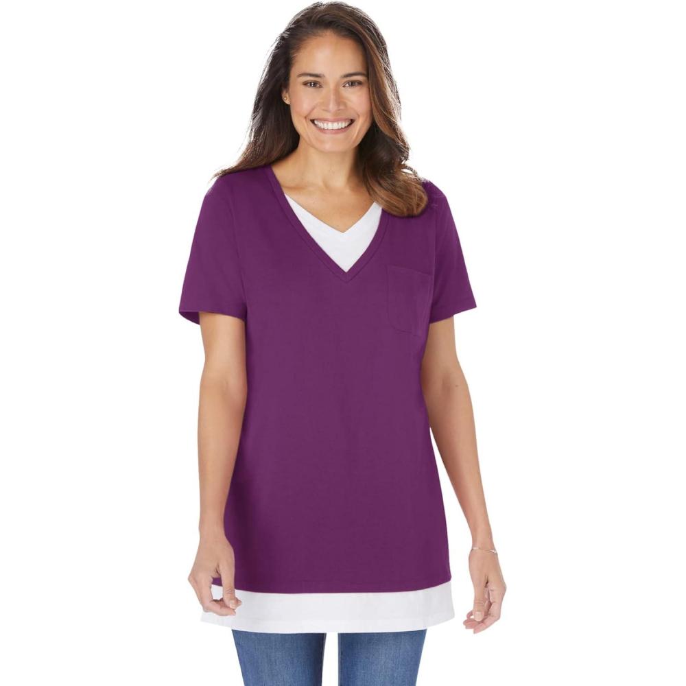 imageWoman Within Plus Size LayeredLook TunicPlum Purple