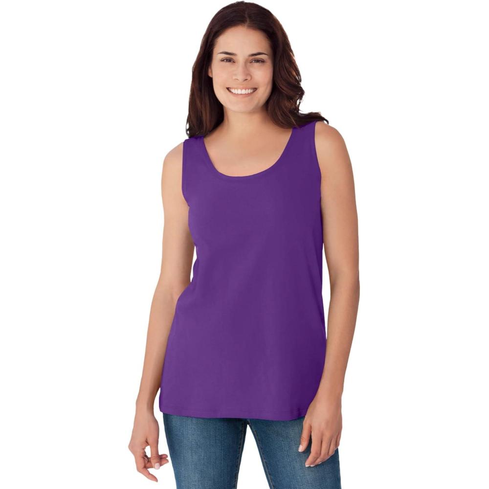 imageWoman Within Plus Size Scoopneck TankPurple Orchid