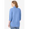 Woman Within Plus Size 2-Piece Embroidered Poplin Tunic And Tee Set(French Blue Rose)