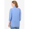 Woman Within Plus Size 2-Piece Embroidered Poplin Tunic And Tee Set(French Blue Rose)