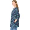 Woman Within Plus Size 2-Pocket Swing Tunic(Navy Stencil)