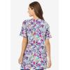 Woman Within Plus Size Perfect Printed Crewneck Tunic(Heather Grey Field Floral)