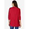 Woman Within Plus Size Three-Quarter Sleeve Thermal Sweatshirt(Classic Red)
