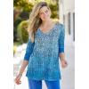 Woman Within Plus Size Watercolor Tunic(Blue Ombre Paisley)