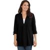 Woman Within Plus Size 7-Day Layered-Look Tunic(Black)