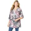 Woman Within Plus Size 7-Day Layered-Look Tunic(Black Meadow)