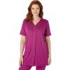 Woman Within Plus Size 7-Day Short-Sleeve Baseball Tunic(Raspberry)