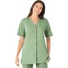 Woman Within Plus Size 7-Day Short-Sleeve Baseball Tunic(Sage)