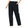 Woman Within Plus Size Better-Fleece Pull-On Drawstring Sweatpants(Black)