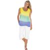 Woman Within Plus Size High-Low Tank(Multi Dip Dye)
