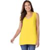 Woman Within Plus Size High-Low Tank(Primrose Yellow)