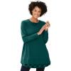 Woman Within Plus Size Layered Look Sweatshirt(Emerald Green Plaid)