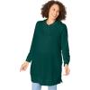 Woman Within Plus Size Longer-Length Hoodie Sweatshirt.(Emerald Green)
