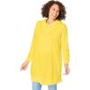 Woman Within Plus Size Longer-Length Hoodie Sweatshirt.(Primrose Yellow)