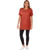 Woman Within Plus Size Perfect Crewneck Tunic(Burnt Red)
