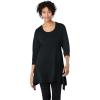 Woman Within Plus Size Swing Hem Tunic(Black)