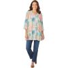 Woman Within Plus Size Watercolor Tunic(Tie Dye Snowflakes)