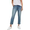 ellos Comfortable Women’s Plus Size Boyfriend Jeans Stretch Denim Mid-Rise(Light Blue Wash)