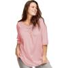 ellos Plus Size Crochet Trim Tunic(Misty Rose)