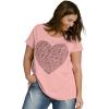 ellos Plus Size Love Graphic Tee(Rose Blush Heart)