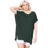 ellos Plus Size Oversized Tunic(Deep Emerald)