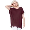 ellos Plus Size Oversized Tunic(Midnight Berry)