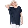 ellos Plus Size Oversized Tunic(Rich Navy)