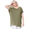 ellos Plus Size Oversized Tunic(Sweet Olive)