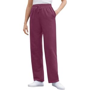 Woman Within Plus Size Better-Fleece Pull-On Drawstring Sweatpants(Deep Claret)