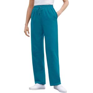 Woman Within Plus Size Better-Fleece Pull-On Drawstring Sweatpants(Deep Teal)