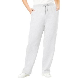 Woman Within Plus Size Better-Fleece Pull-On Drawstring Sweatpants(Heather Grey)