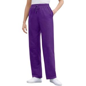 Woman Within Plus Size Better-Fleece Pull-On Drawstring Sweatpants(Radiant Purple)