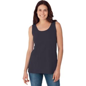 Woman Within Plus Size Scoopneck Tank(Navy)