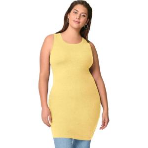ellos Plus Size Long Sleeveless Tank(Butter)