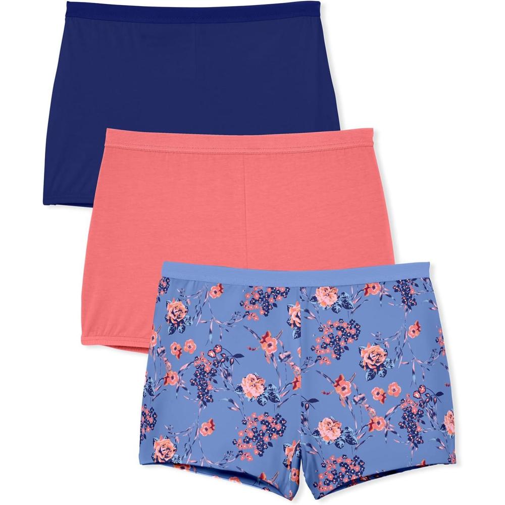 imageComfort Choice Plus Size Boy Short 3PackCoral Rose Pack
