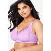 Comfort Choice Women’s Plus Size Satin-Trim Posture Bra(Beige)