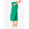 Woman Within Plus Size Boardwalk Capri(Tropical Emerald)
