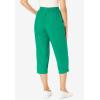 Woman Within Plus Size Boardwalk Capri(Tropical Emerald)