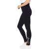Woman Within Plus Size Stretch-Cotton Knit Pull-On Embroidered Leggings(Black Floral Embroidery)