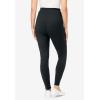 Woman Within Plus Size Stretch-Cotton Knit Pull-On Pocket Leggings(Heather Charcoal)