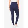 Woman Within Plus Size Stretch-Cotton Knit Pull-On Pocket Leggings(Navy)