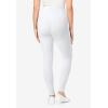 Woman Within Plus Size Stretch-Cotton Knit Pull-On Pocket Leggings(White)