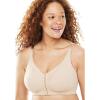 Comfort Choice Women’s Plus Size Satin-Trim Posture Bra(Beige)