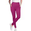 Woman Within Plus Size Stretch-Cotton Knit Pull-On Pocket Leggings(Raspberry)