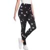 Woman Within Plus Size Tall Stretch-Cotton Knit Pull-On Printed Pocket Leggings(Black White Stars)
