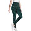 Woman Within Plus Size Tall Stretch-Cotton Knit Pull-On Printed Pocket Leggings(Waterfall Dots)