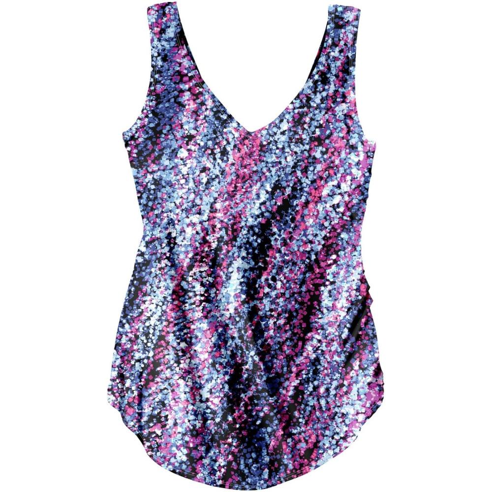 imageSwim 365 Womens Plus Size Cargo Swim Short with Builtin BriefDream Blue Abstract