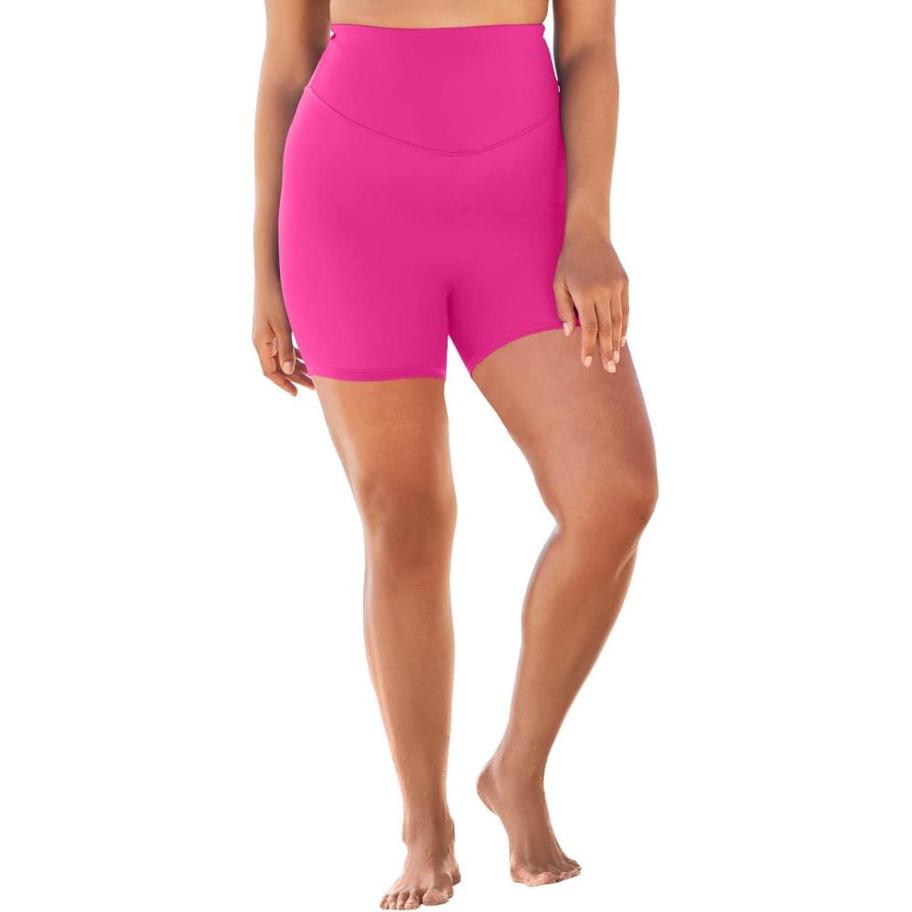imageSwimsuits For All Swim 365 Womens Plus Size 360 Powermesh Swim Boy Short with Tummy ControlAzalea